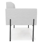 Poltrona Pé De Ferro Preto Para Sala Kit 2 Elisa Linho D03 -