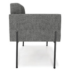 Poltrona Pé De Ferro Preto Para Sala Kit 2 Elisa Linho Grafit