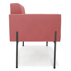 Poltrona Pé De Ferro Preto Para Sala Kit 2 Elisa Suede D03 -