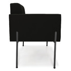 Poltrona Pé De Ferro Preto Para Sala Kit 2 Elisa Suede D03 -