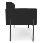 Poltrona Pé De Ferro Preto Para Sala Kit 2 Elisa Veludo Preto