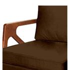 Poltrona Pe Madeira Robusta Suede Cor:marsala