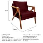 Poltrona Pe Madeira Robusta Suede Cor:marsala