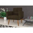 Poltrona Pé Palito Havana - Veludo Chocolate