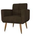 Poltrona Pé Palito Havana - Veludo Chocolate