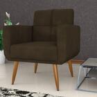 Poltrona Pé Palito Havana - Veludo Chocolate