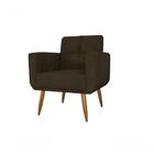 Poltrona Pé Palito Havana - Veludo Chocolate