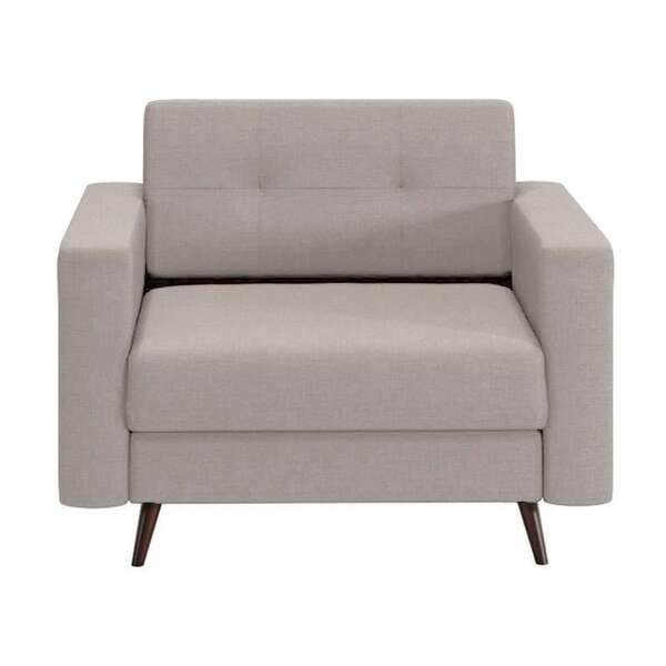 Poltrona Pé Palito Living Linho Cotton Cru