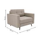 Poltrona Pé Palito Living Linho Cotton Cru