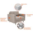 Poltrona Pé Palito Living Linho Cotton Cru