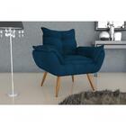 Poltrona Pé Palito Toquio - Veludo Petroleo