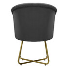 Poltrona Pérola  Base De Metal Dourada Veludo - Star Confort