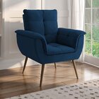 Poltrona Pérola Arte Cúbica Estofados Azul