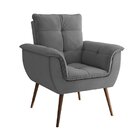 Poltrona Pérola Arte Cúbica Estofados Cinza