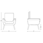 Poltrona Pérola Arte Cúbica Estofados Cinza