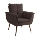 Poltrona Pérola Arte Cúbica Estofados Marrom