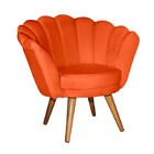 Poltrona Perola Decorativa Macia Retro Laranja