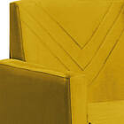 Poltrona Pérola Suede Amarelo Base Preto Bnn Decor