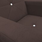 Poltrona Pérola Suede Marrom Com Strass Pés Chanfrado D'rossi