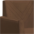 Poltrona Pérola Veludo Marrom Base Bronze Bnn Decor