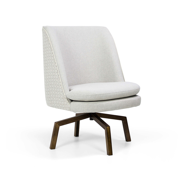 Poltrona Pérsia Composê Jacar Estampado A-425 Com Linho B-415