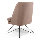 Poltrona Pérsia Linho Rosê C-105 Base Giratória Orby - D'rossi