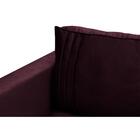 Poltrona Pés De Madeira Decorativa Riviera Veludo Roxo