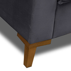 Poltrona Pés De Madeira Decorativa Riviera Veludo - Shop Das