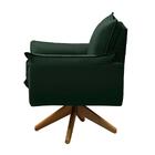 Poltrona Pés De Madeira Maciça Veludo Ferguile Belga