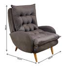 Poltrona Pés Madeira Maciça Veludo Olm Vicenza - Chocolate