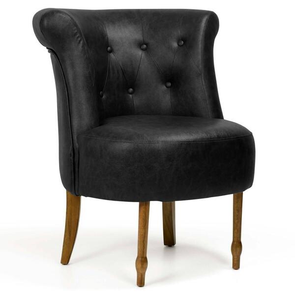 Poltrona Pés Madeira Olinda B-97 Corano Preto - Domi