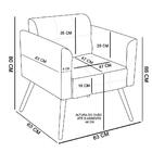 Poltrona Pés Palito Ana Suede Bege - Ibiza