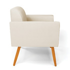 Poltrona Pés Palito Castanho Marisa Corino Bege