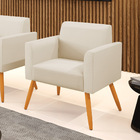 Poltrona Pés Palito Castanho Marisa Corino Bege