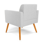 Poltrona Pés Palito Castanho Marisa Linho - A05 Cinza