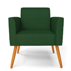 Poltrona Pés Palito Castanho Marisa Veludo Luxo D03 - D'rossi