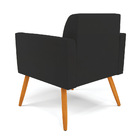 Poltrona Pés Palito Castanho Marisa Veludo Preto