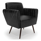 Poltrona Pés Palito De Ferro Bruna Corano D01 - D'rossi Preto