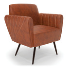 Poltrona Pés Palito De Ferro Bruna Corano Nozes D01 - D'rossi