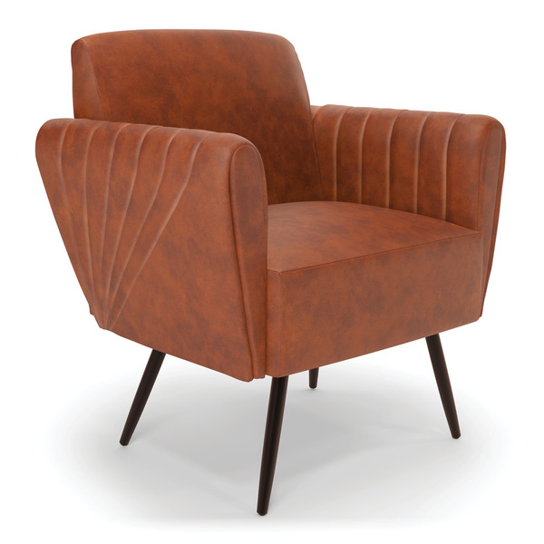 Poltrona Pés Palito De Ferro Bruna Corano Nozes D01 - D'rossi