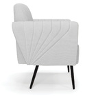 Poltrona Pés Palito De Ferro Bruna Linho Cinza A05 D01 - D'ro