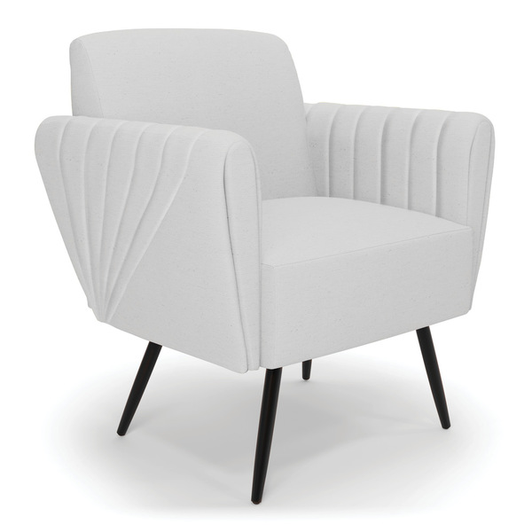 Poltrona Pés Palito De Ferro Bruna Linho D01 - D'rossi - A05