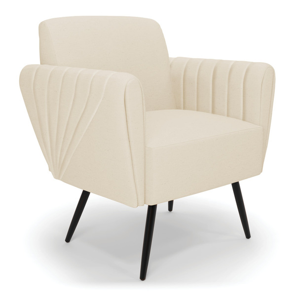 Poltrona Pés Palito De Ferro Bruna Linho D01 - D'rossi - A19