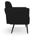 Poltrona Pés Palito De Ferro Bruna Linho D01 - D'rossi Preto