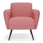 Poltrona Pés Palito De Ferro Bruna Suede D01 - D'rossi  - Rose