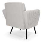 Poltrona Pés Palito De Ferro Bruna Veludo Cinza D01 - D'rossi