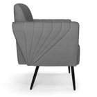 Poltrona Pés Palito De Ferro Bruna Veludo Luxo Grafite A131 -