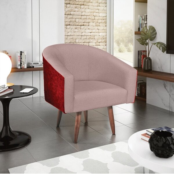 Poltrona Pés Palito Factor Linho Mariana Maranata Estofados R