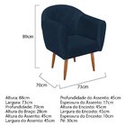 Poltrona Pés Palito Herrera  Azul Marinho