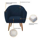 Poltrona Pés Palito Herrera  Azul Marinho